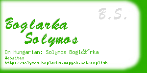 boglarka solymos business card